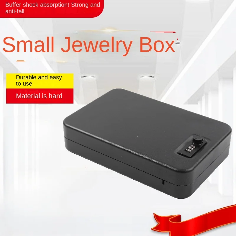 Small Jewelry Box Mechanical Safe Metal Box Portable Safe Cashier Jewelry Box Small