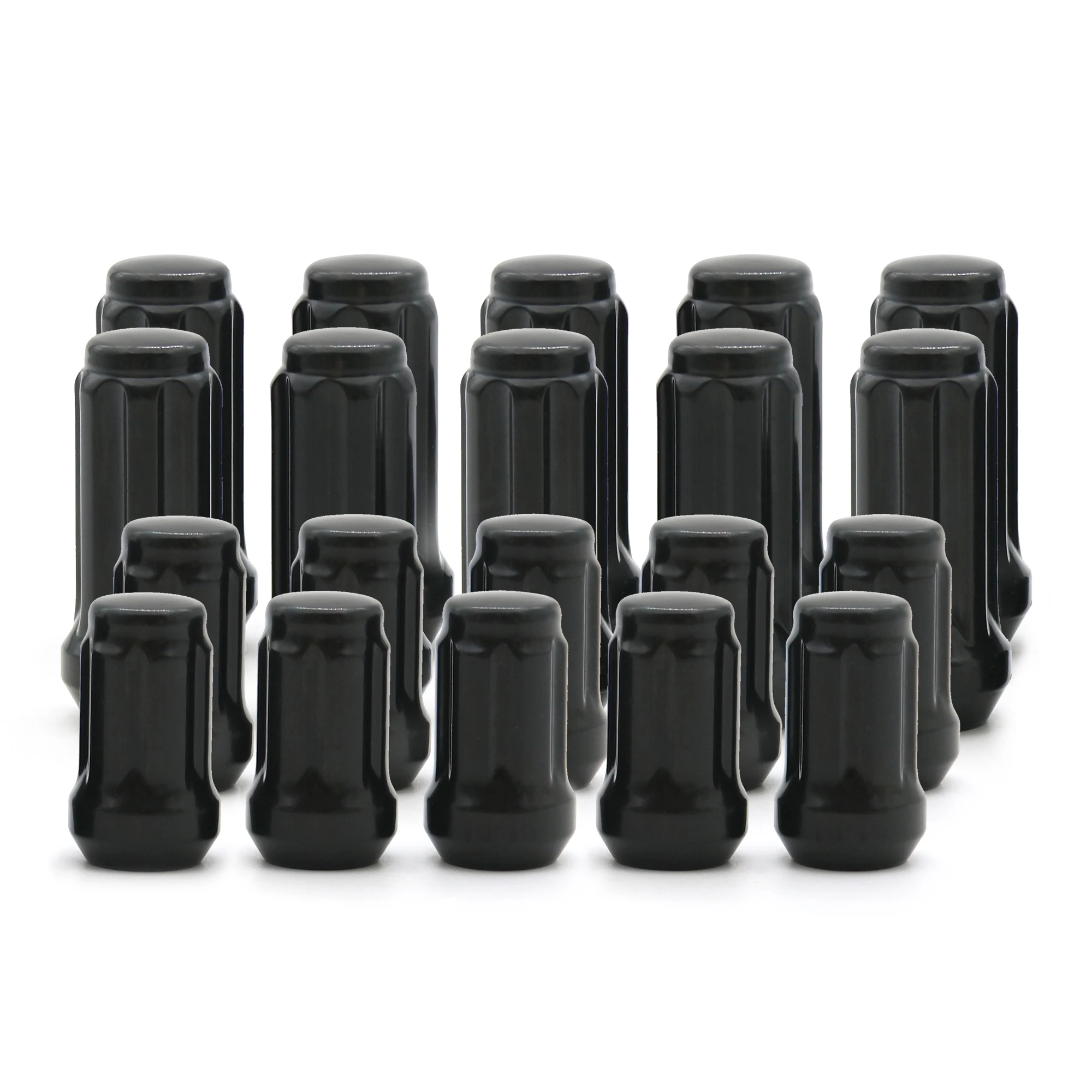 10pcs M12x1.25 M14x1.5 Black Spline Acorn Seat Alloy Steel Lug Nut for Nissan Armada Titan Pickup Chevy Silverado Ford F150 Ram