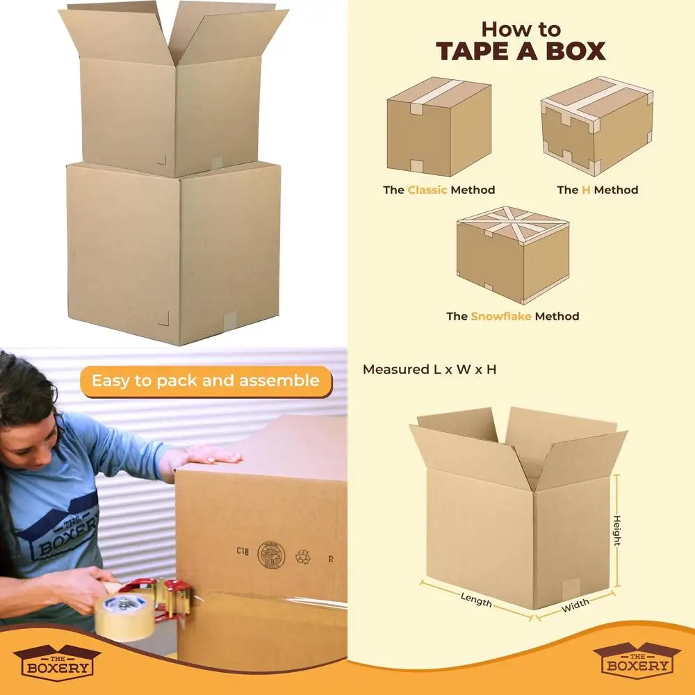 

15-Pack 24x20x18 Brown Corrugated Cardboard Boxes for Shipping, Packing, Moving, and Storage - Durable, Eco-Friendly, Recyclable