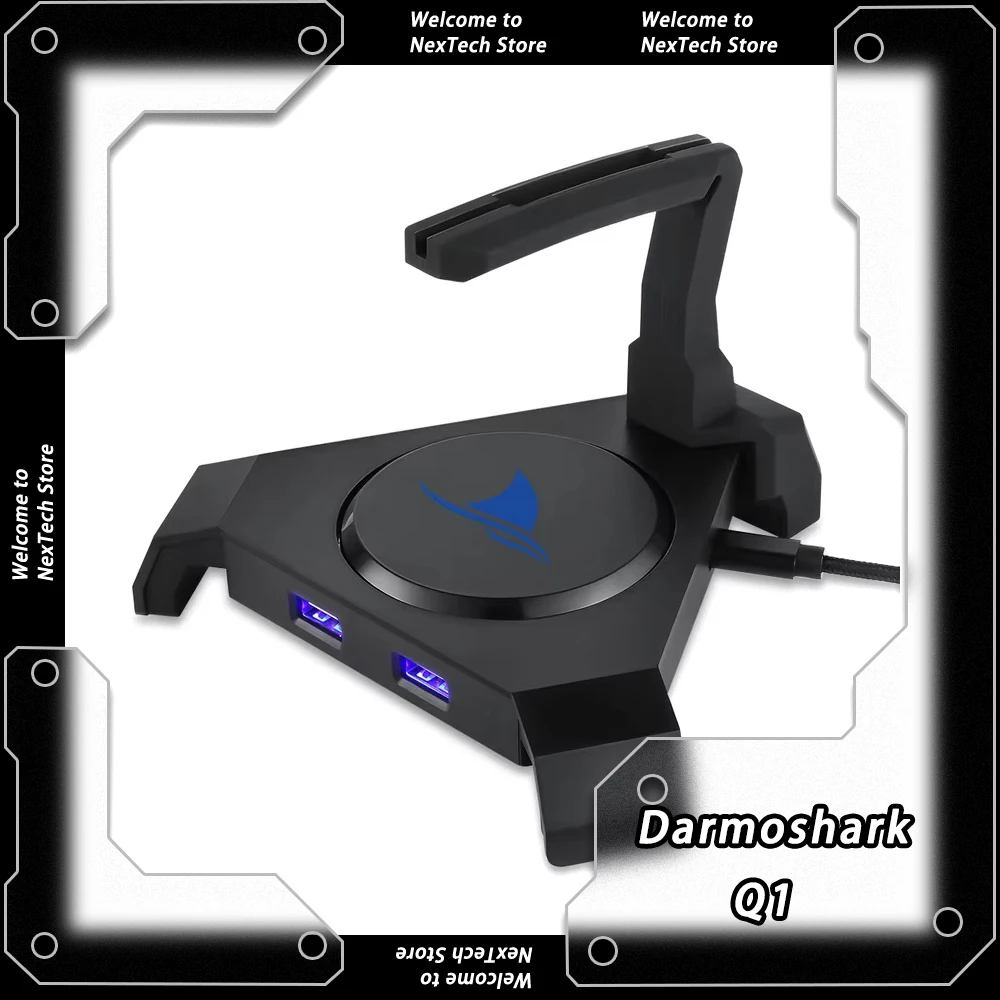 

Darmoshark Q1 Hub USB Expander Mouse Stabilizer With 4-Port Hub Laptop Computer Docking Station Multi Functional External Hub
