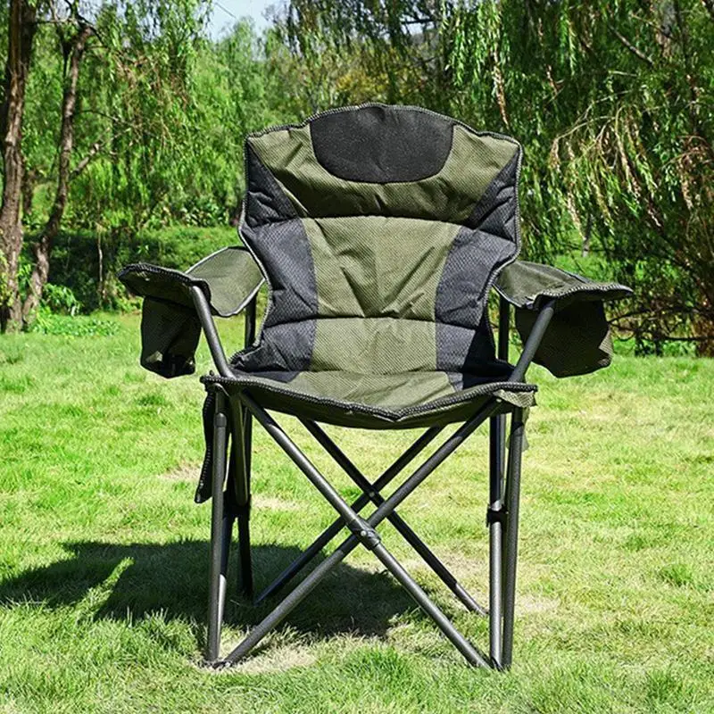 Portable Camping Chair Fishing Stools For Adults 600D Oxford Cloth Compact Sturdy Iron Travel Picnic Hiking Folding Chair