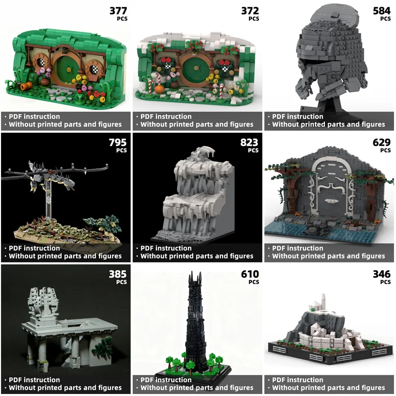 

DIY - crafted Unique Assembly, Gather Charm Rings Movie Building Blocks for Collectors: Unleash Creativity