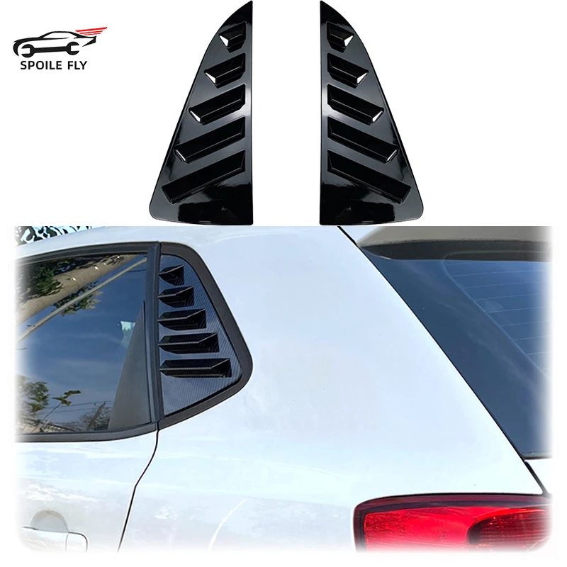 

2012 To 2018 Side Vent Rear Window Shutter Trim Louver Sunshade Car Sticker Cover Trim For Volkswagen Polo MK5 6R 6C Gloss Balck