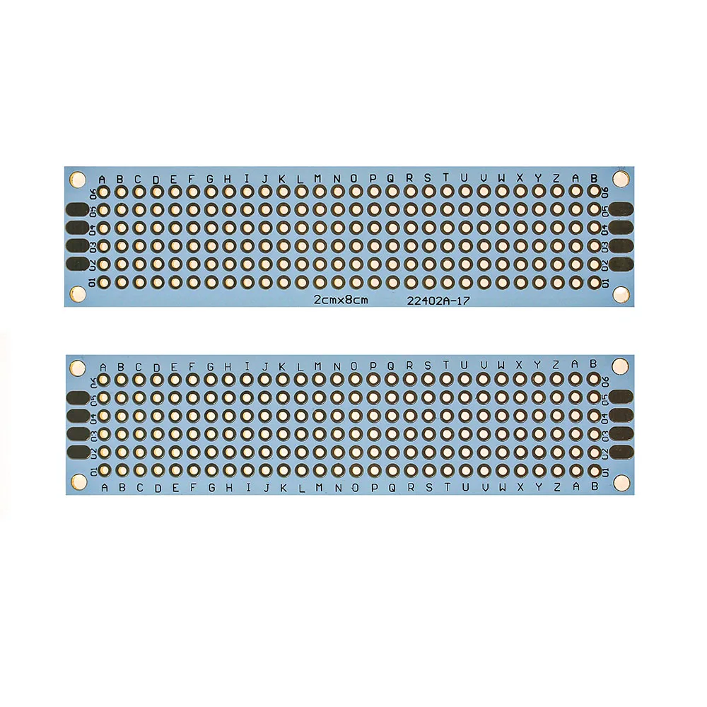 2PCS Double Sided PCB White  2X8CM 3X7CM 4X6CM prototype pcb board