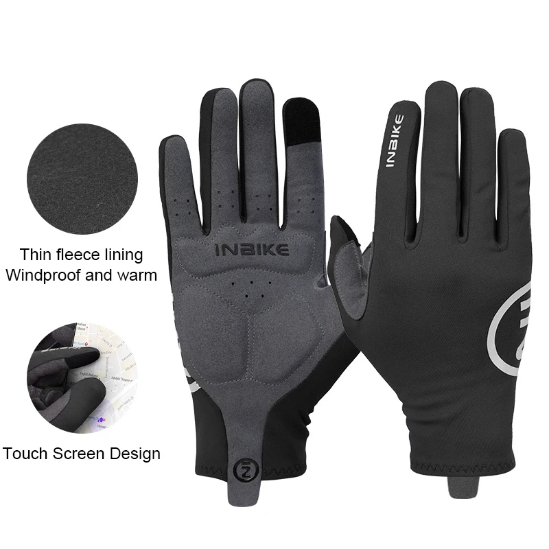 INBIKE Herbst Winter Thermische Fahrrad Handschuhe Touchscreen Männer Frauen MTB Rennrad Handschuhe Sport Fitness Outdoor Radfahren Handschuhe