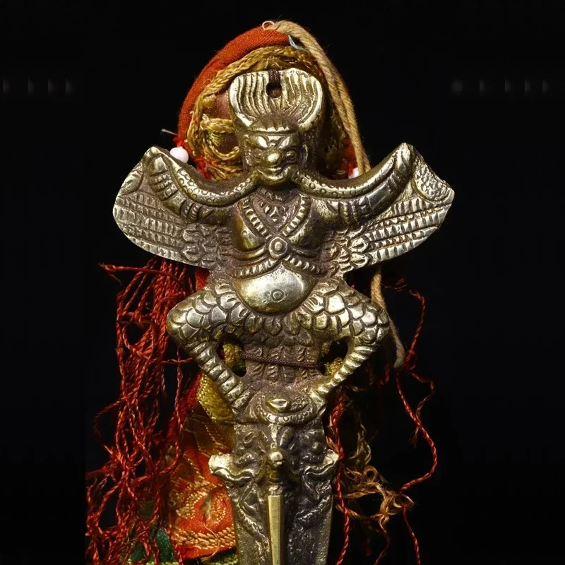 Collection China Tibet handmade old bronze Dapeng Garuda Statue to ward off evil and Feng Shui home decorations view 3