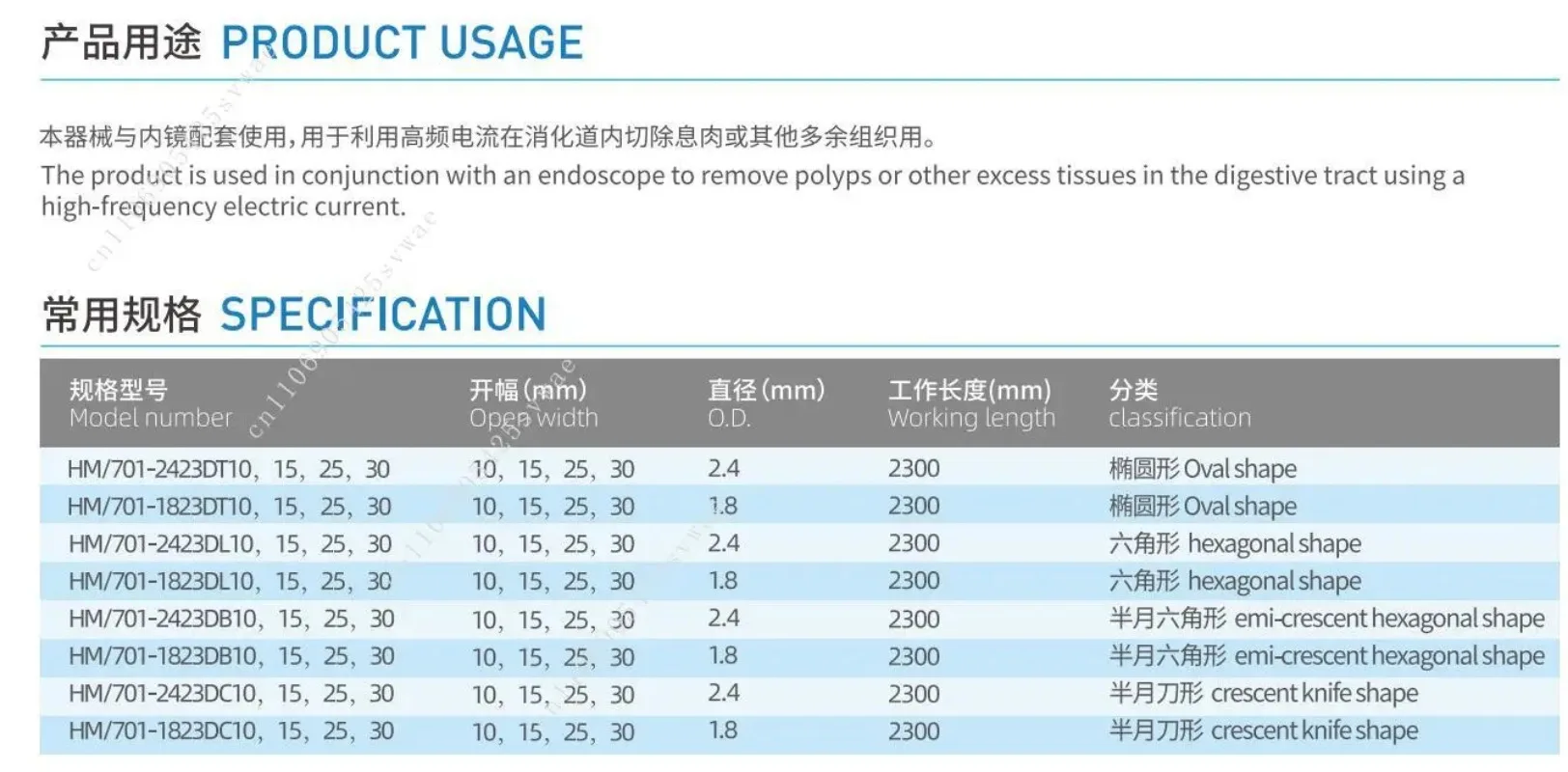 High Quality 2025 New Disposable Oval Polypectomy Snare CE Certified for Medical Use