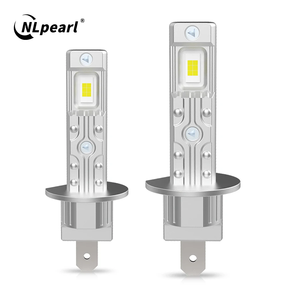 NLpearl 2pcs H1 H3 LED Car Headlight Bulbs 90W 20000LM 6000K White Fog Lamps 5530 Chips High Brightness Super Power 3000K