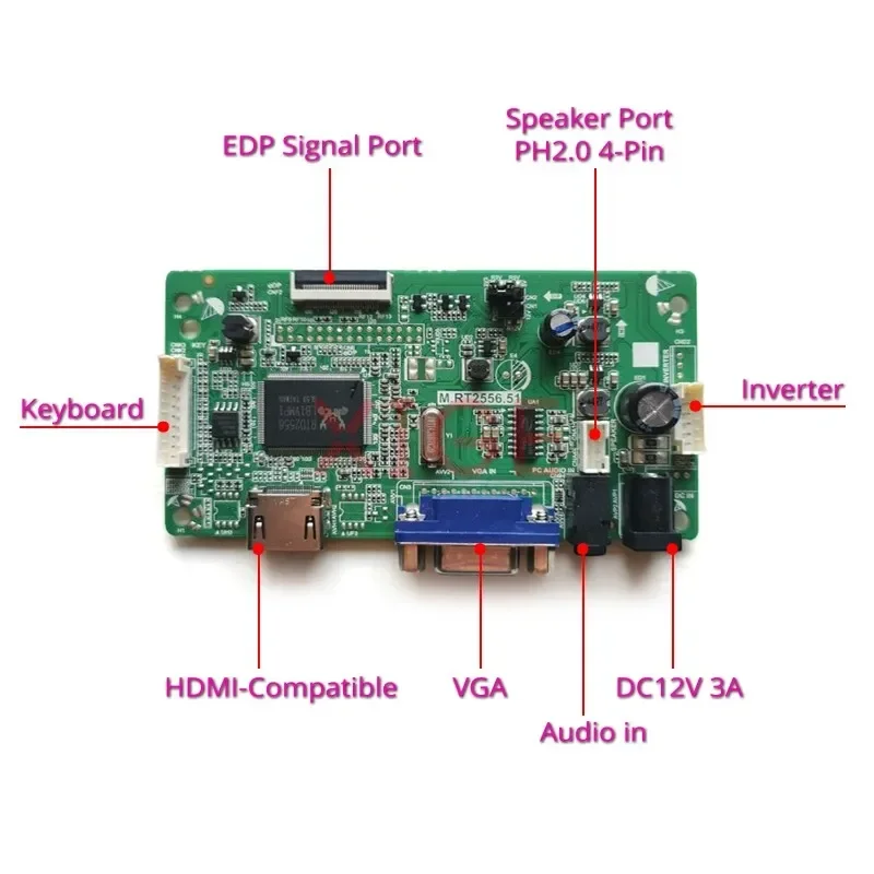 ل N173FGE N173FGA B173RTN02 LP173WD1 B173RTN01 NT173WDM محرك لوحة تحكم 1600x900 EDP-30Pin HDMI + VGA مجموعة لوحة العرض