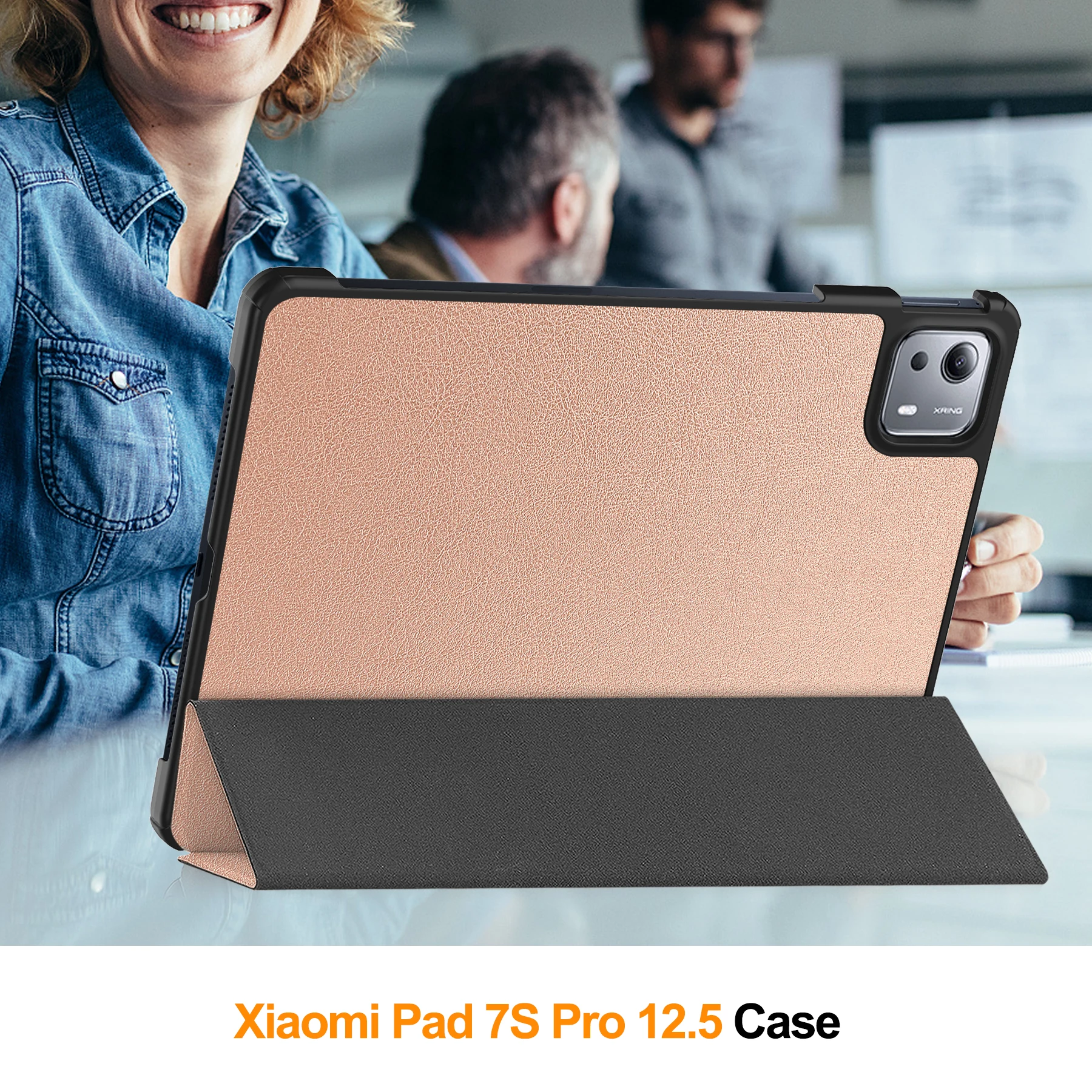 

Для Xiaomi Pad 7S Pro 12,5 дюймов 2025 чехол трехскладная магнитная подставка чехол для планшета со складной подставкой и автоматическим режимом сна