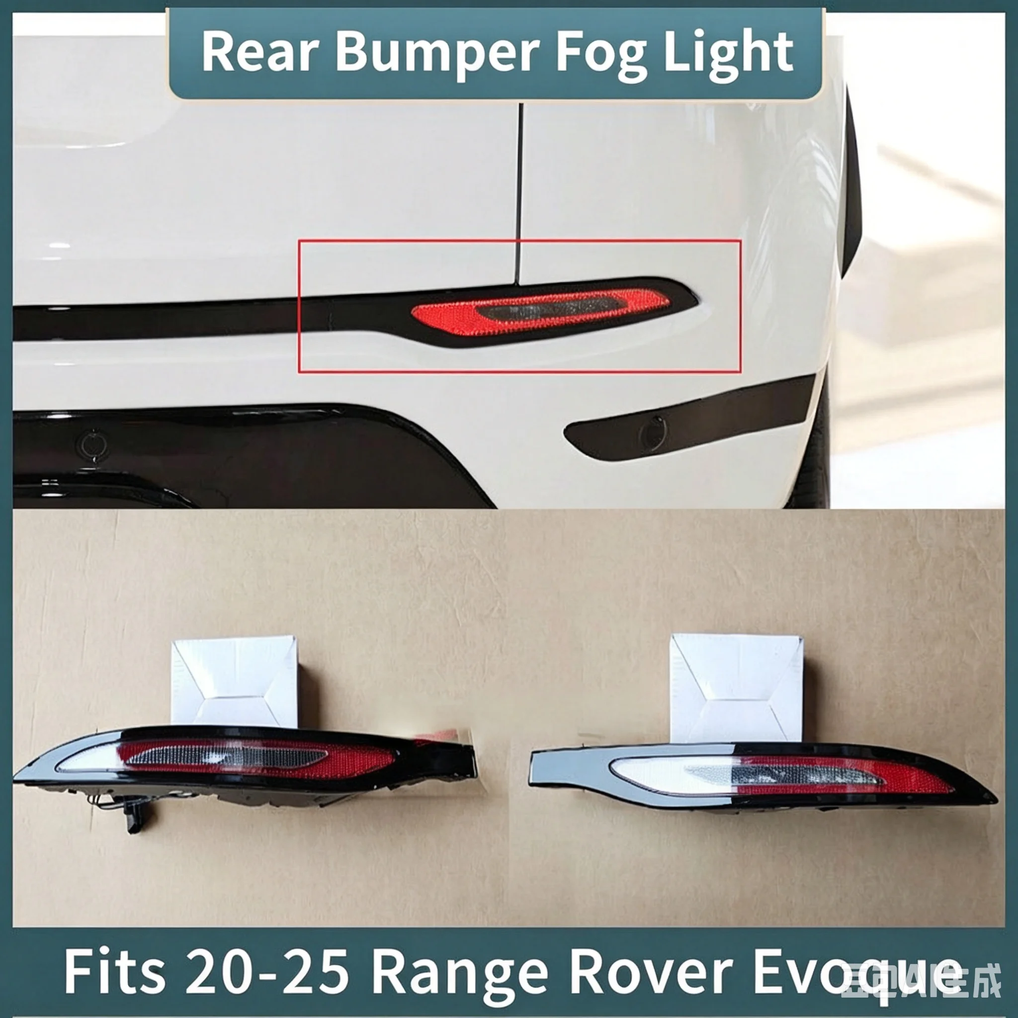 LR116040 LR116041Auto Rear Bumper Reflector Warning Light Strip Bar  Fit Land Rover Range Rover Evoque 2020 2021 2022 2023 2024
