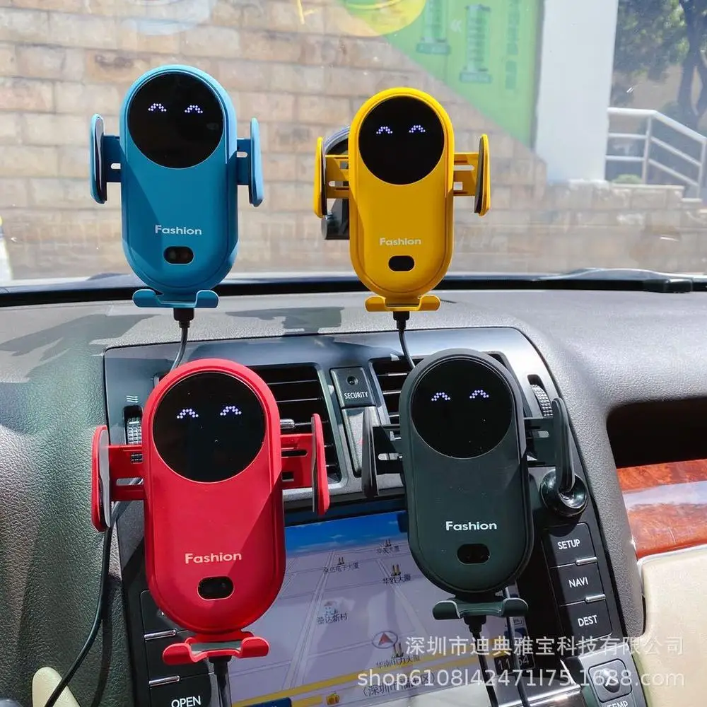 Universal Infrared Induction Wireless Fast Charger Car Phone Holder Smart Sensor Automatic Car Stand Mount for iPhone Samsung