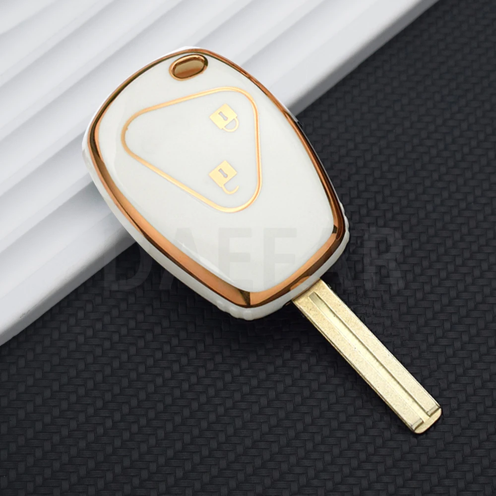 For Renault/Kangoo/ Dacia/Scenic/Megane/Sandero/Captur/Twingo/Modus 2 Buttons TPU Remote Key Case Key Protector Shell