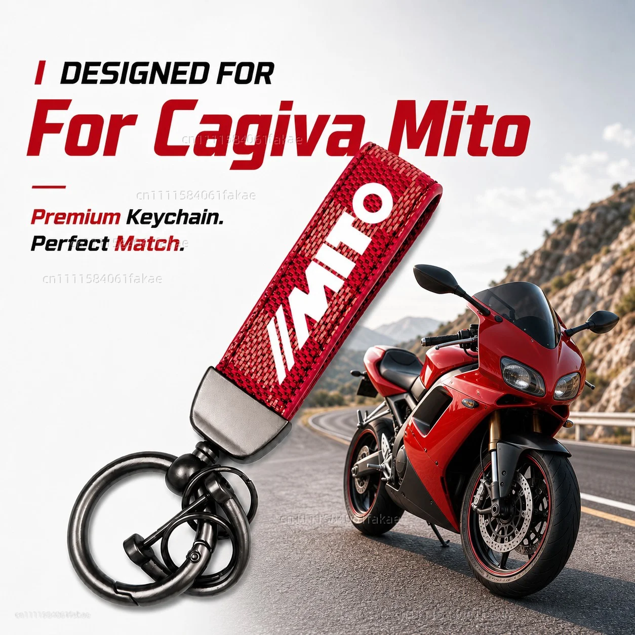 For Cagiva Mito 50 125 Mito sp525 Motorcycle Keychain Leather Key Ring Custom Logo Gift for Rider Men Women Accessories