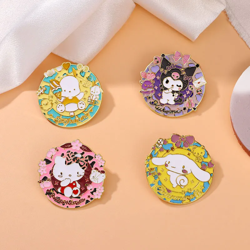 Sanrio Kuromi Metal Brooch A Good Choice for Cartoon Cute School Bag Pencil Bag Hanging Decorations for Girls During Festival