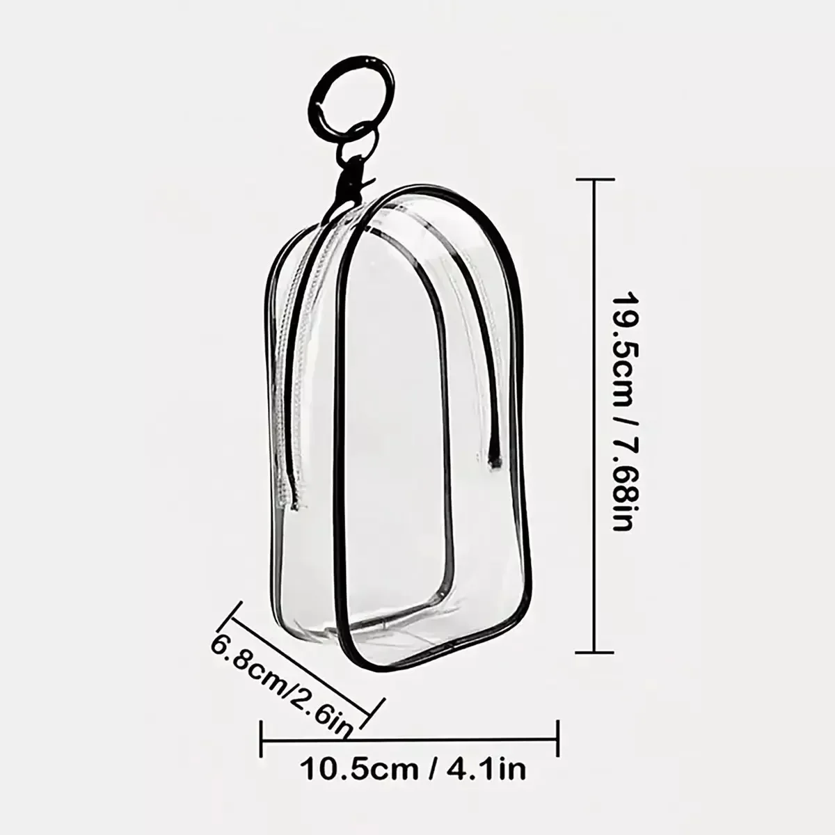 Colorful Transparent Protector Case Organizer Box for 17cm Labubu Plush Dolls Outdoor Display Bag With Keychain Doll Accessories - view 6