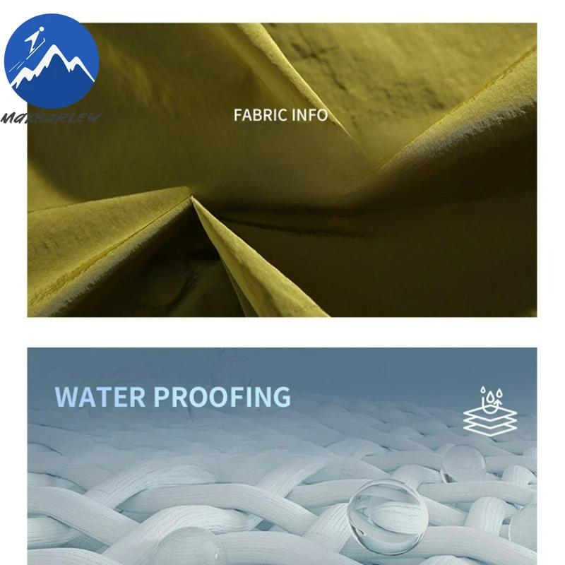 Maxbarley Jacket Outdoor Hiking Triple Proof Stand Collar Jacket Men Autumn Durable Moisture Wicking Quick Dry Thin Garment