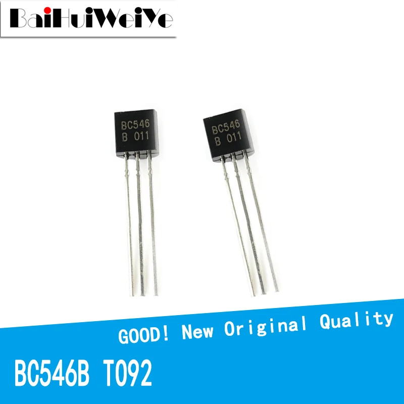 100PCS/LOT BC546B BC546 546B 546 TO-92 TO92 Triode Transistor NPN 65V/0.1A New Original Good Quality Chipset