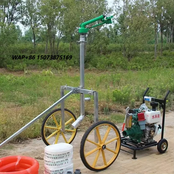 Farm Irrigation New Type Travelling Hose Reel Sprinkler Agriculture Irrigation Machine Equipment With Big Rain Sprinkler