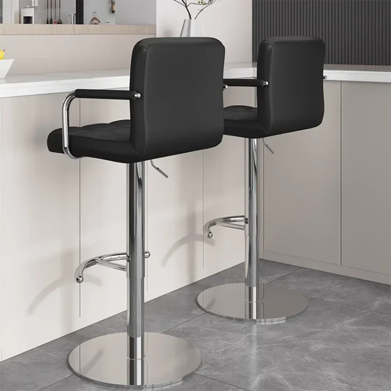Minimalistic Lounge Modern Bar Chair Designer White High Bar Design Chair Puff Comfortable Sillas Para Barra De Cocina Furniture