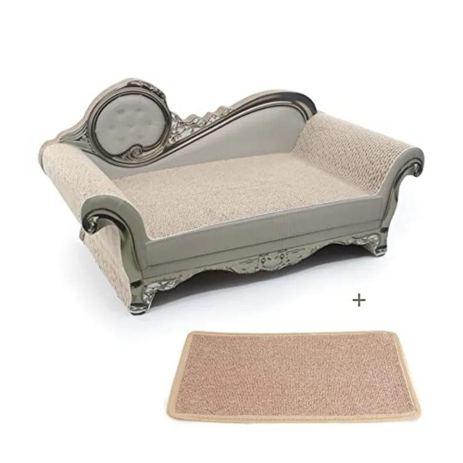 

Cat Scratcher Sofa Bed - Corrugated Cardboard Scratching Pad, Luxury Cat Lounge Bed, Furniture Protecter with Textured Scratche