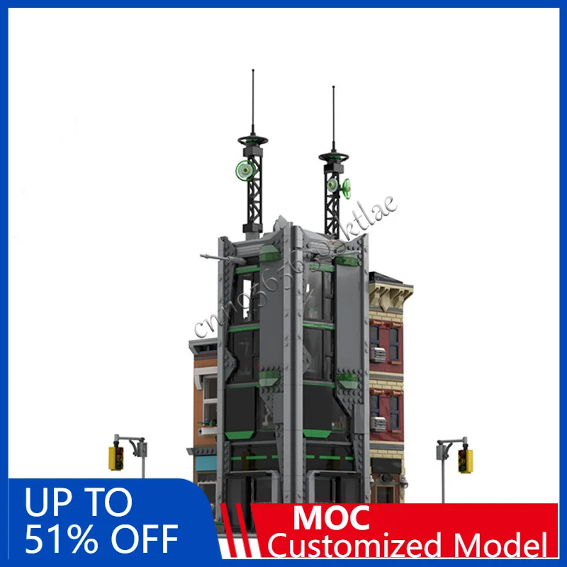 

1809 PCS Construction Oscorp Tower MOC Customize Modular Building Block Kids Simple Design Popular DIY Christmas Toy Gift