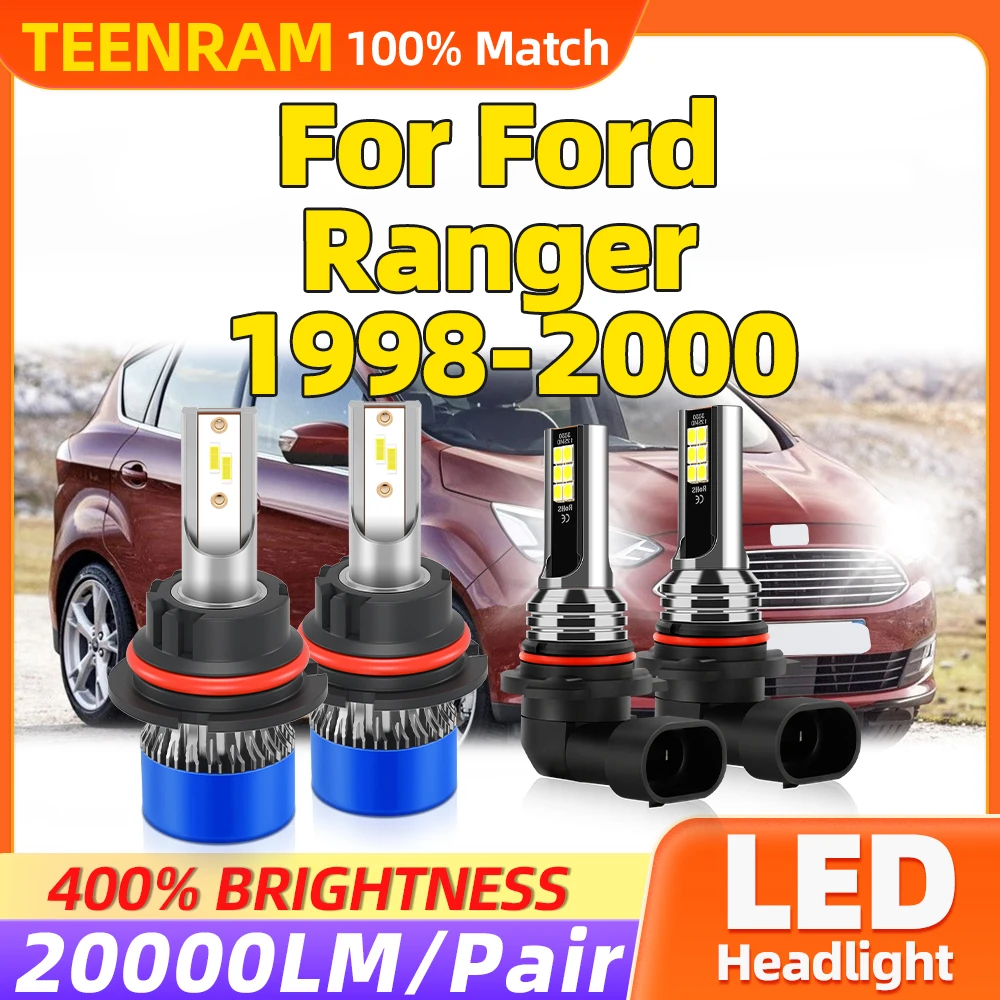 

40000LM LED Headlight Bulb 240W High Low Beam Car Headlamp 6000K CSP Chip Auto Fog Lamps 12V 24V For Ford Ranger 1998 1999 2000