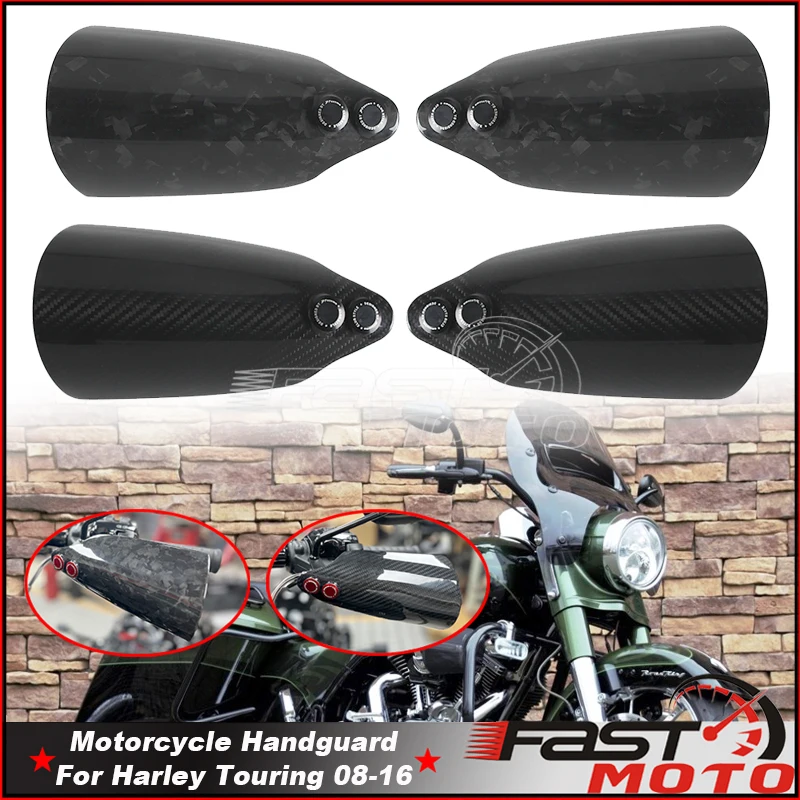 

Motorcycle Shade Hand Guard Carbon Handguard Protector Cover For Harley Touring Road King FLHR 2009-2016 FLHRC FLHRSE 5/4 CVO/SE