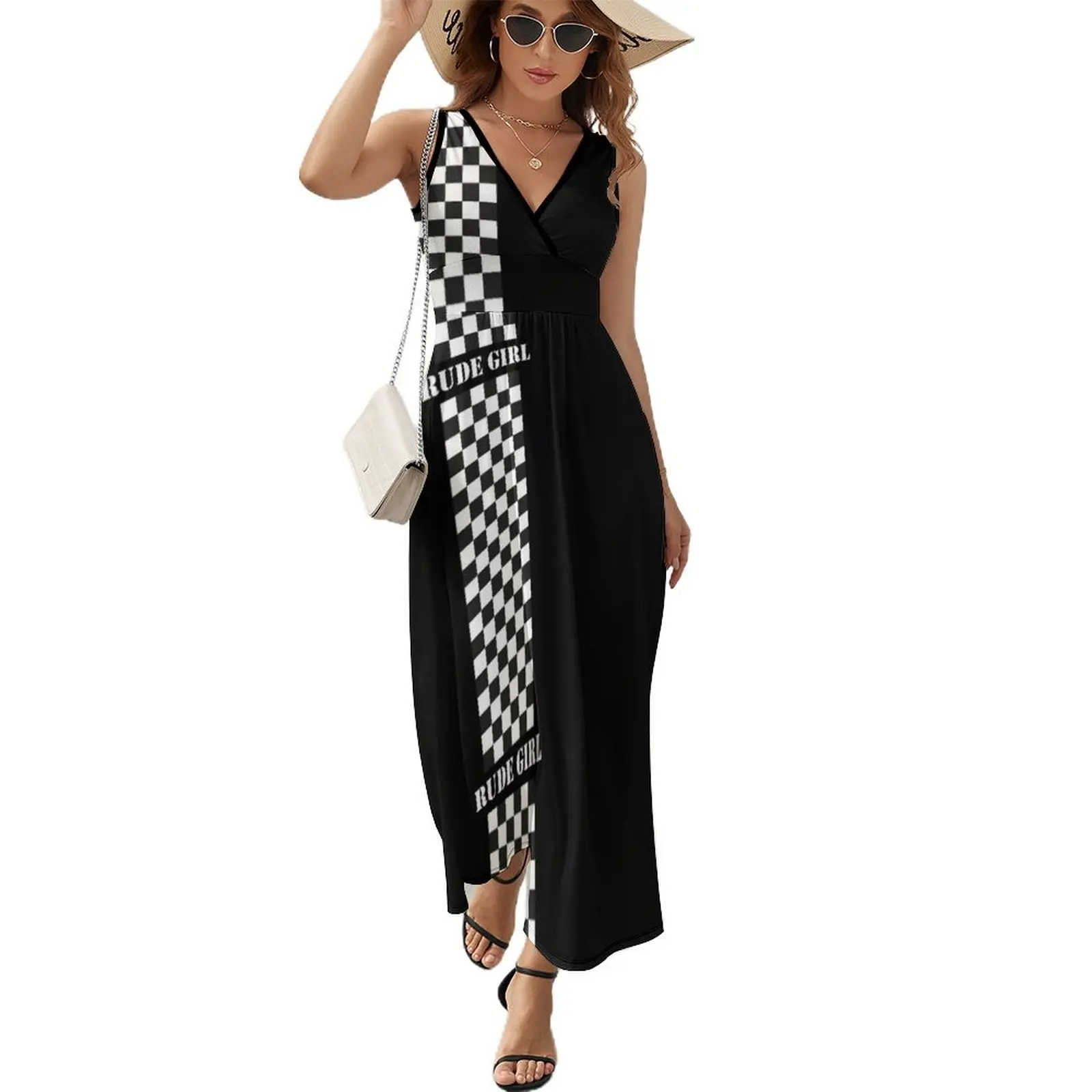 Rude Girl - Two Tone Sleeveless Dress Womens dresses women's summer dress 2023 Clothing evening dress women