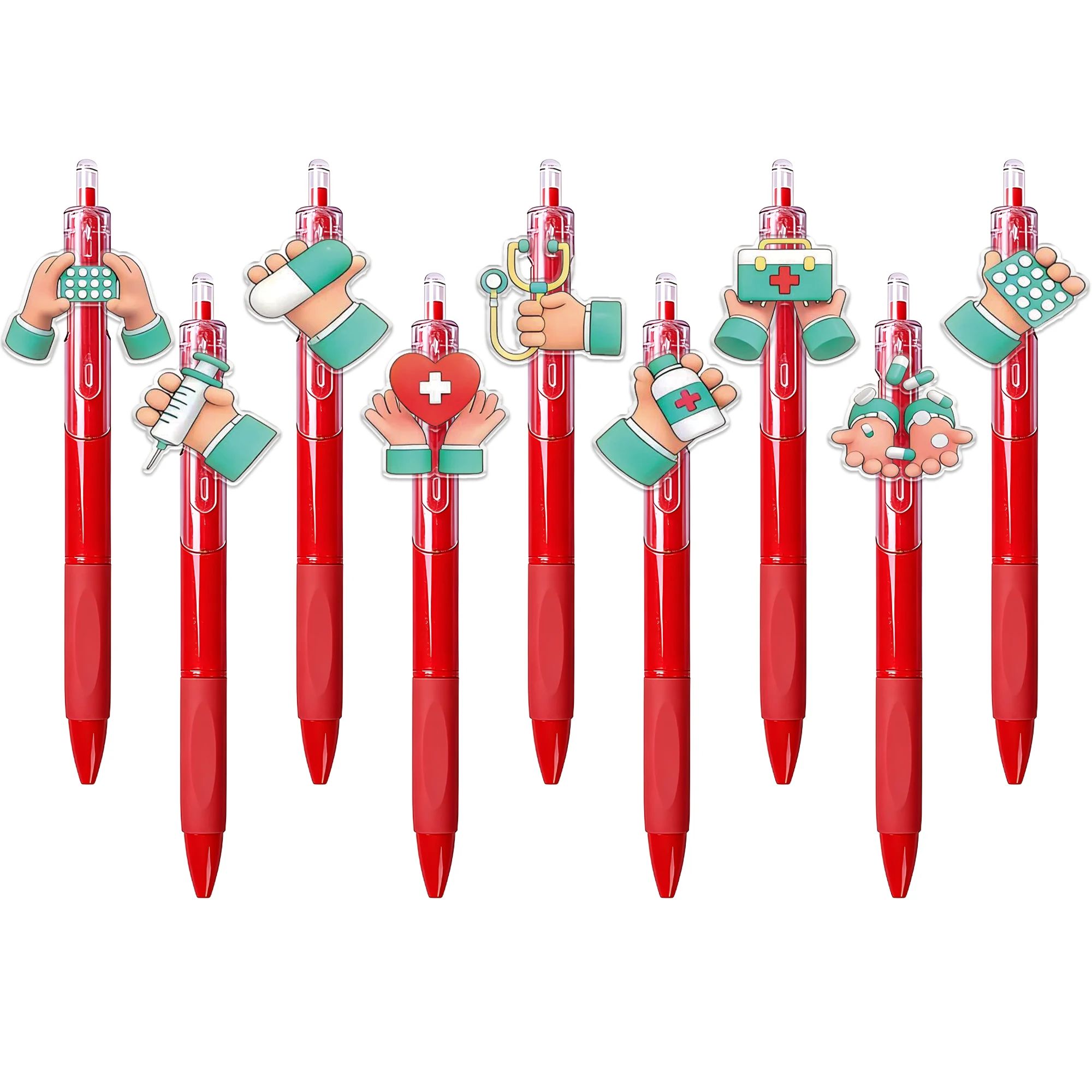 9PCS medical medical elements press the pen pattern randomly