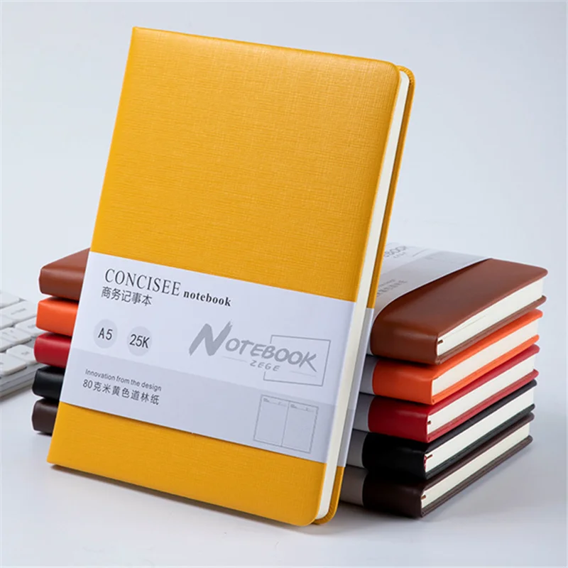 

Business Notebook PU Leather Diary Memo Pad A5 100 Sheets 200 Pages Writing Paper Planner Notepad Office Stationery Accessories