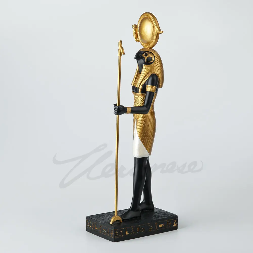 Ancient Egyptian God Horus Resin Figurine Statue Falcon Head Deity Home Office Decor Sculpture Egypt Culture Collectible Gift view 2
