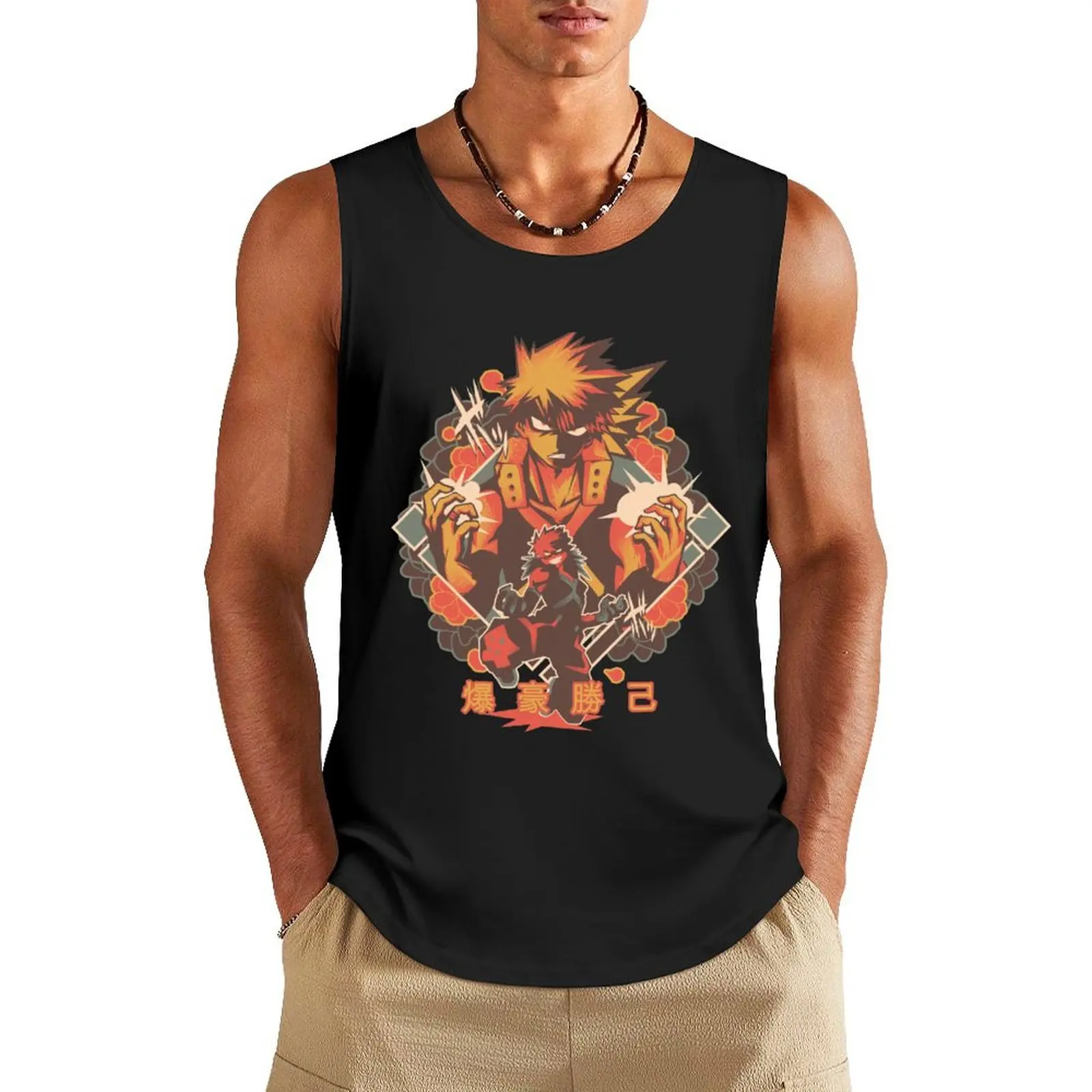 Rival hero Kacchan V2 Tank Top basketball men clothings gym clothes man fitness t shirt gym