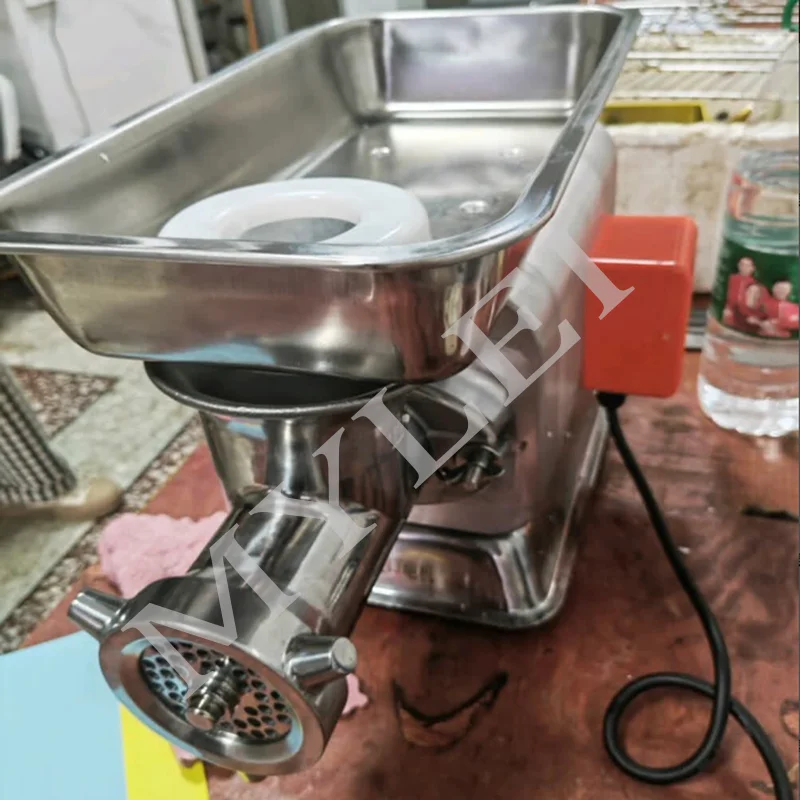 Electric Meat Grinder 1100W for Commercial Use Stainless Steel for Beef Pork Chicken Soft Bones Peanut Mincer