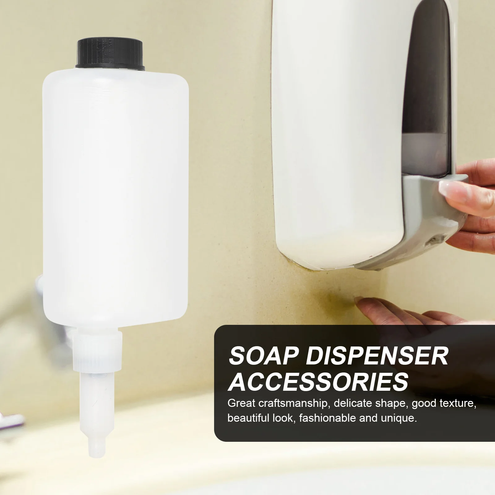 2 zestawy akcesoriów do dozowników mydła, wymienna wewnętrzna butelka do automatycznego dozownika mydła na ścianę