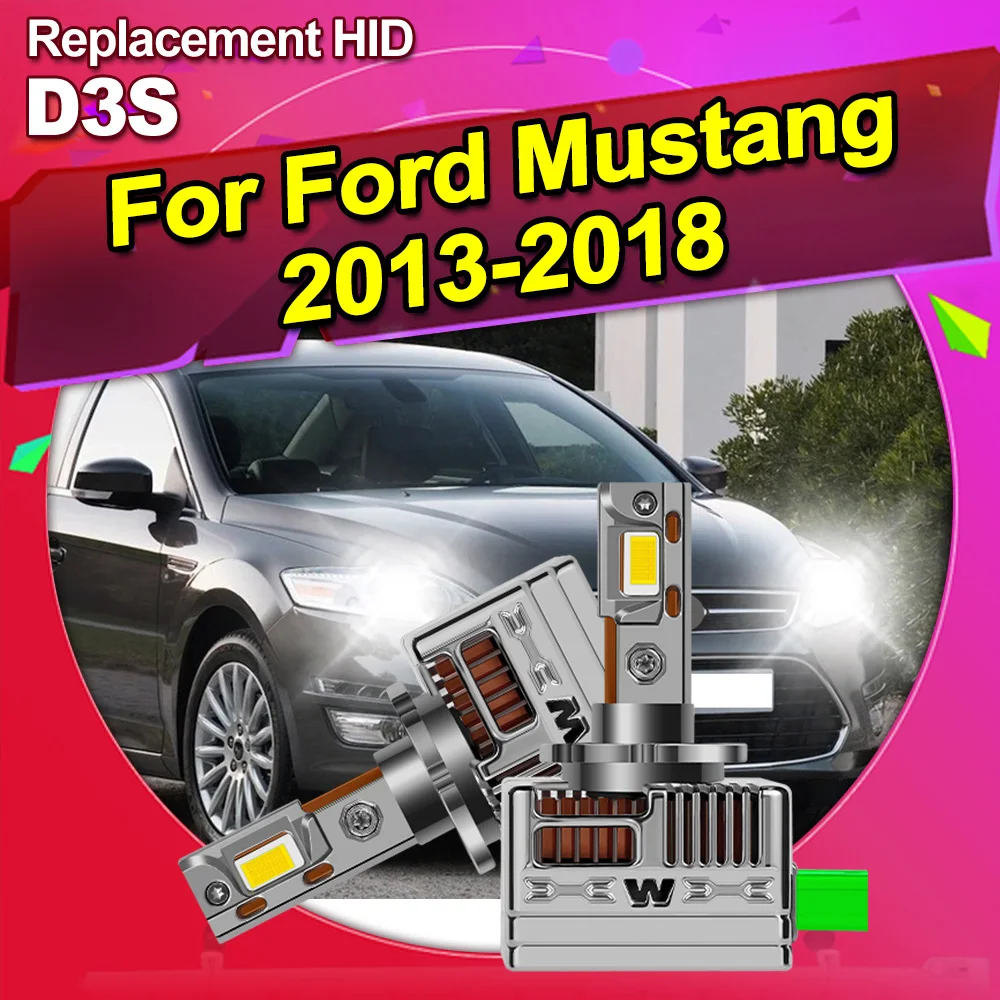 

For Ford Mustang 2013-2018 D3S D3R LED Headlight Kit Bulbs 150W 20000LM 6000K White Replacement Conversion Lamp