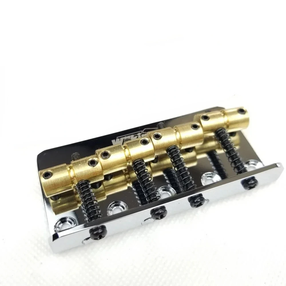 

4 Strings Electric Bass Bridge With Brass Saddles Chrome Silver WOB41