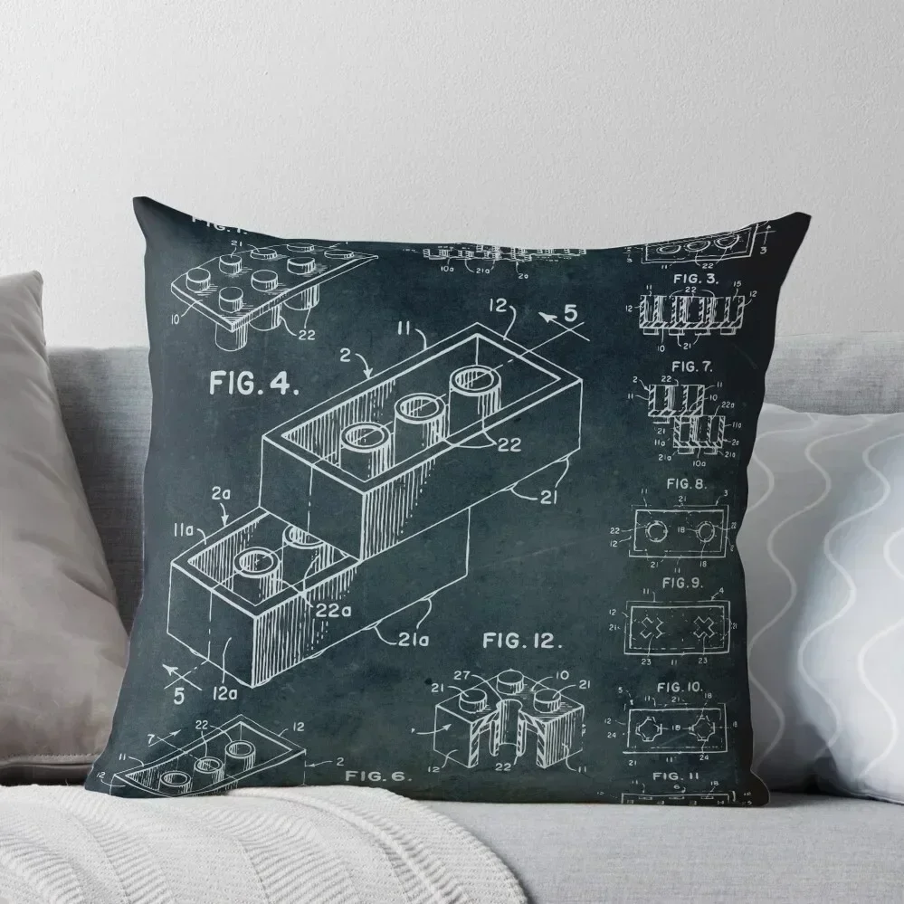 

1958 Toy Building Brick Throw Pillow Sofa Pillow Cover Cushion Cover For Sofa Pillowcase Cushion pillow