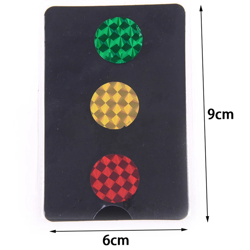 1Sets Magic Stop Light Cards Magic Tricks Traffic Light Dot Change Magia Close Up Illusion Accessories Gimmick Props Comedy