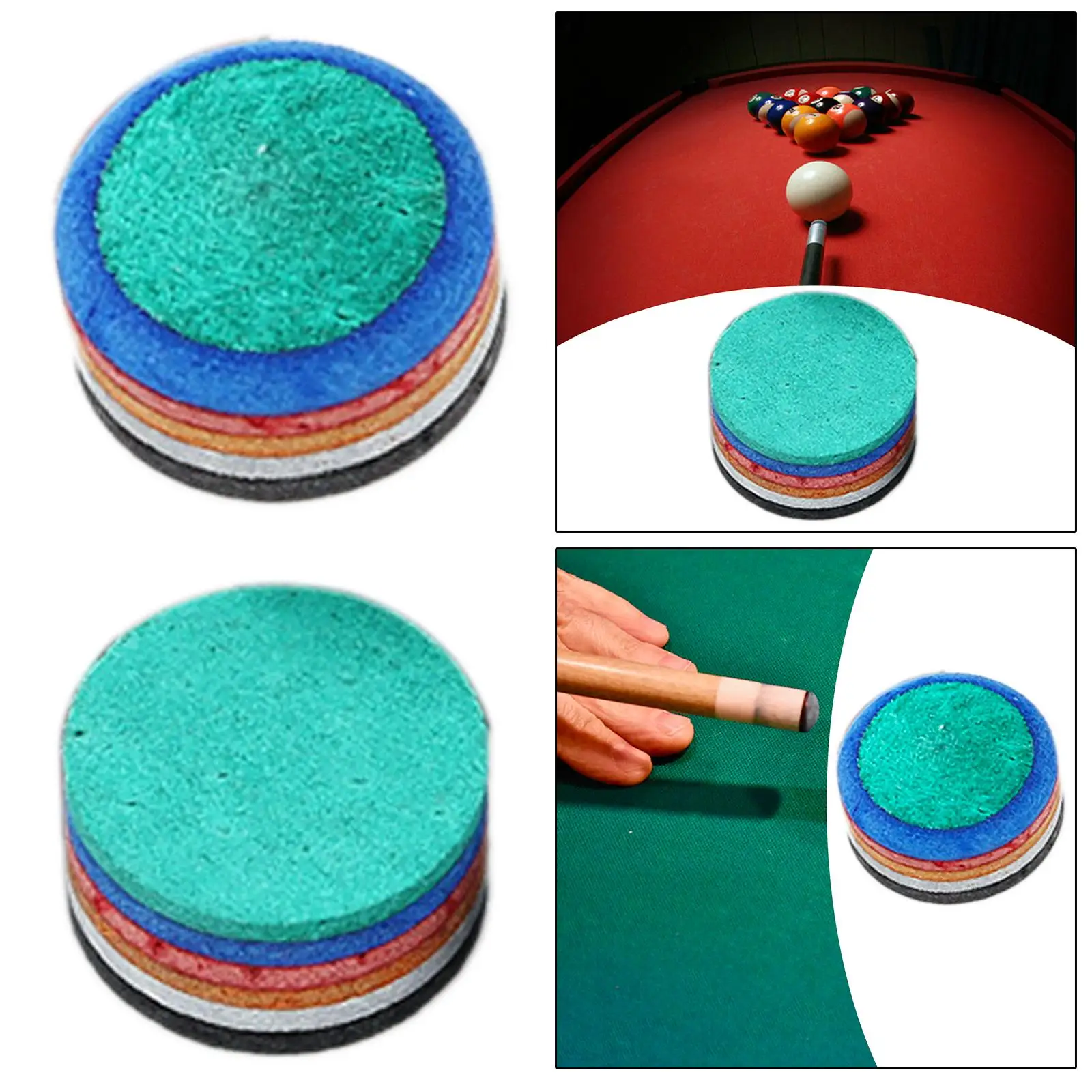 

Pool Cue Tip Billiard Game 14mm Cue Tip Care Accessory Multiple Layer Head