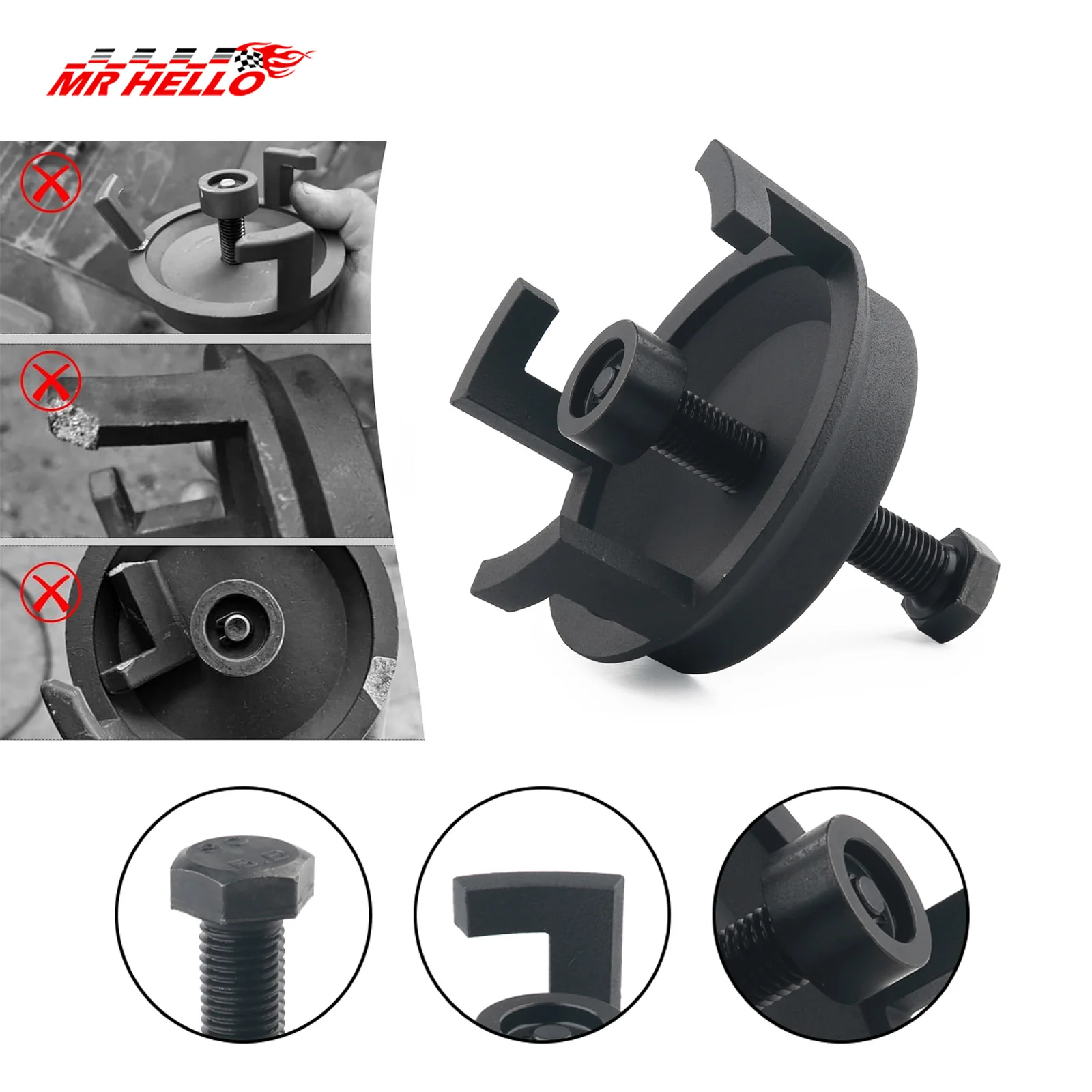 

Автомобильный съемник гармонического балансира OEM 25264 для Gm Dodge Jeep Chrysler Ford, инструмент для удаления автомобиля, инструмент для разборки автомобиля, черный