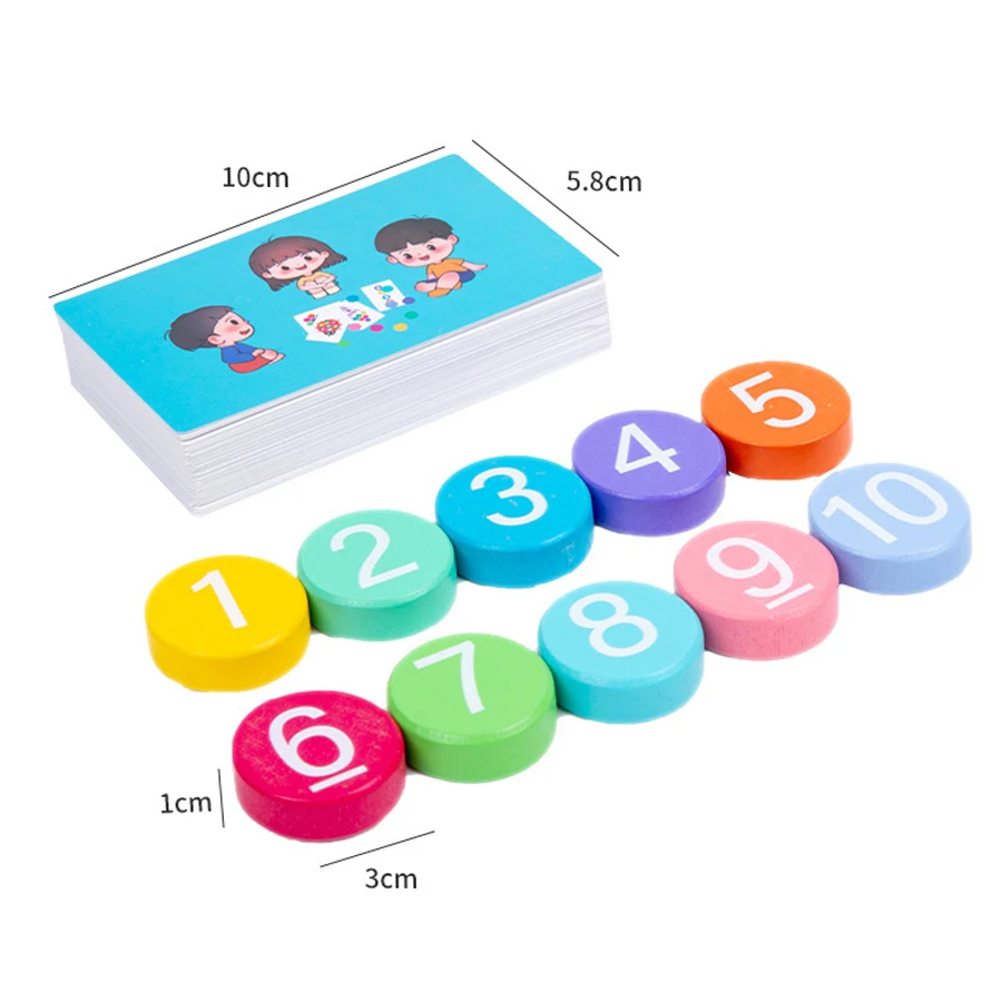 어린이 몬테소리 수학 장난감 산술 카드 매칭 게임 추가 뺄셈 교구 조기 교육 계산 장난감