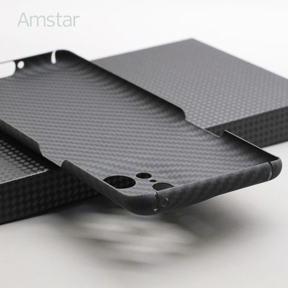 Amstar Carbon Fiber Camera Wrapped Phone Case for OPPO Find X5 Pro Ultra-thin Anti-fall Business Aramid Cover