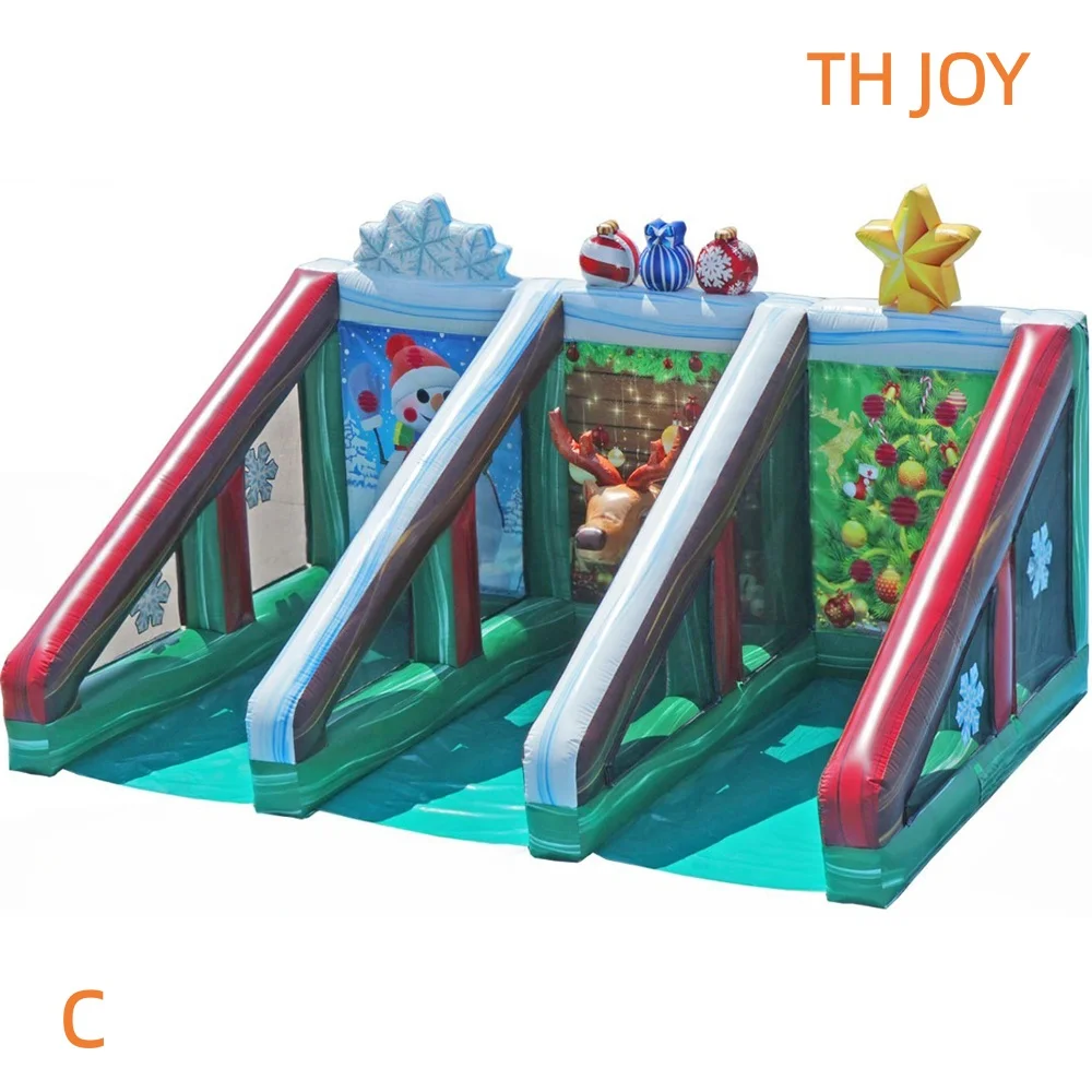 

fast air ship to door 2025 New Design 3 in 1 Carnival Games Christmas inflatable challenge games for party