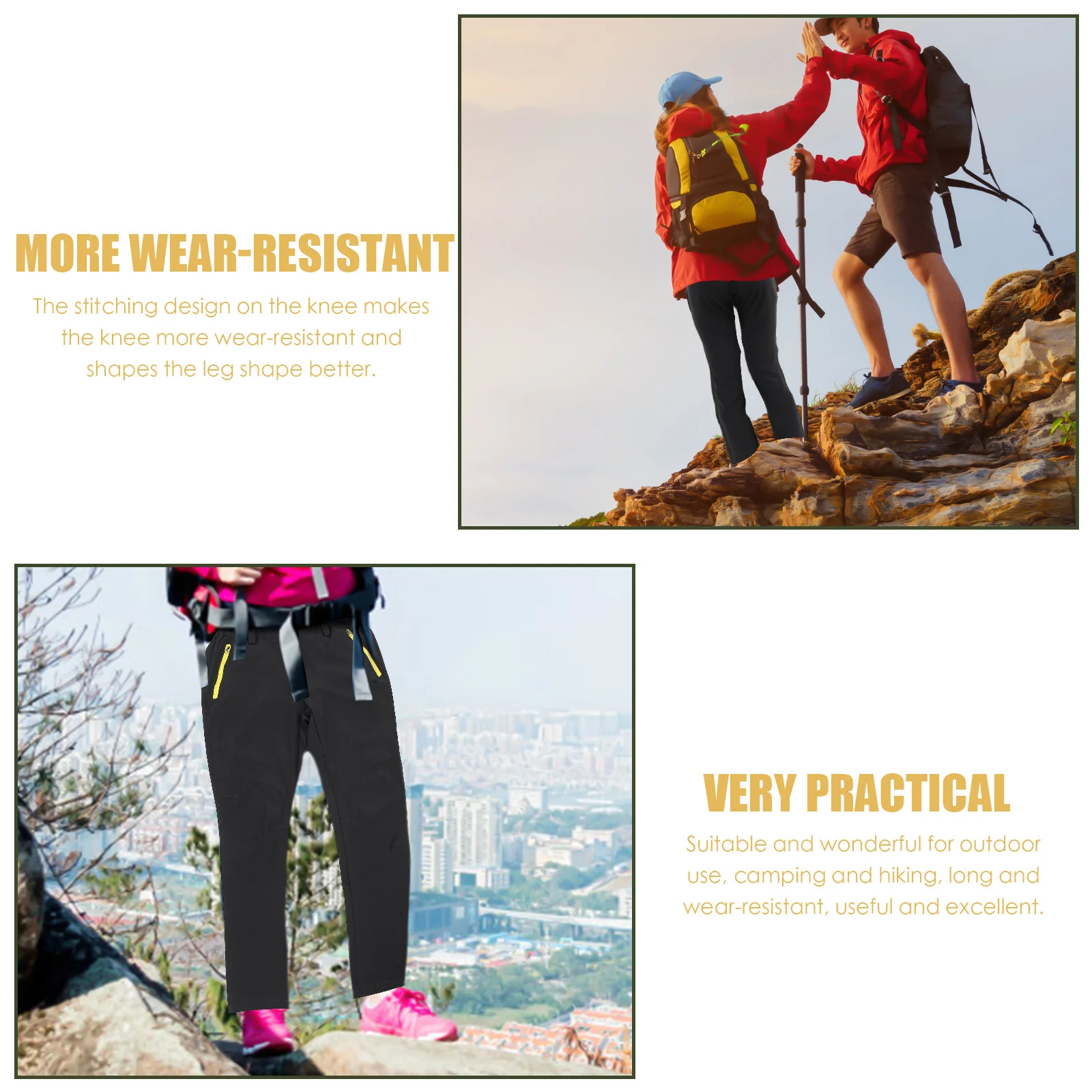 

Women Climbing Pants High Waist Adjustable Fit Quick Dry Hiking Trousers for Outdoor Adventure Travel Fitness Workout Gear
