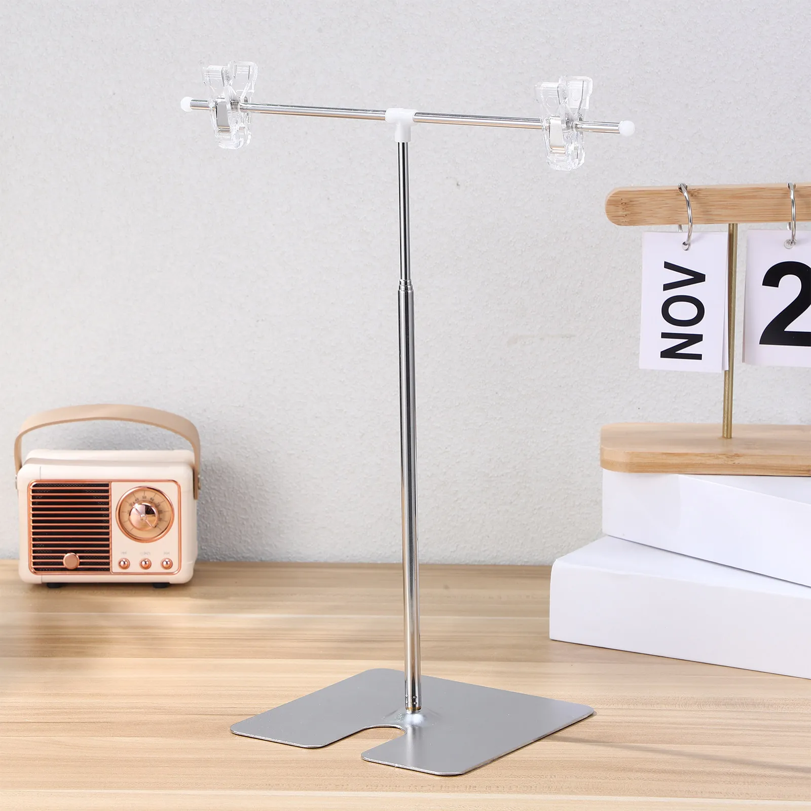 2pcs-stainless-steel-poster-stand-retractable-banner-stand-advertising-sign-display-holder-tabletop-t-shaped-poster-rack