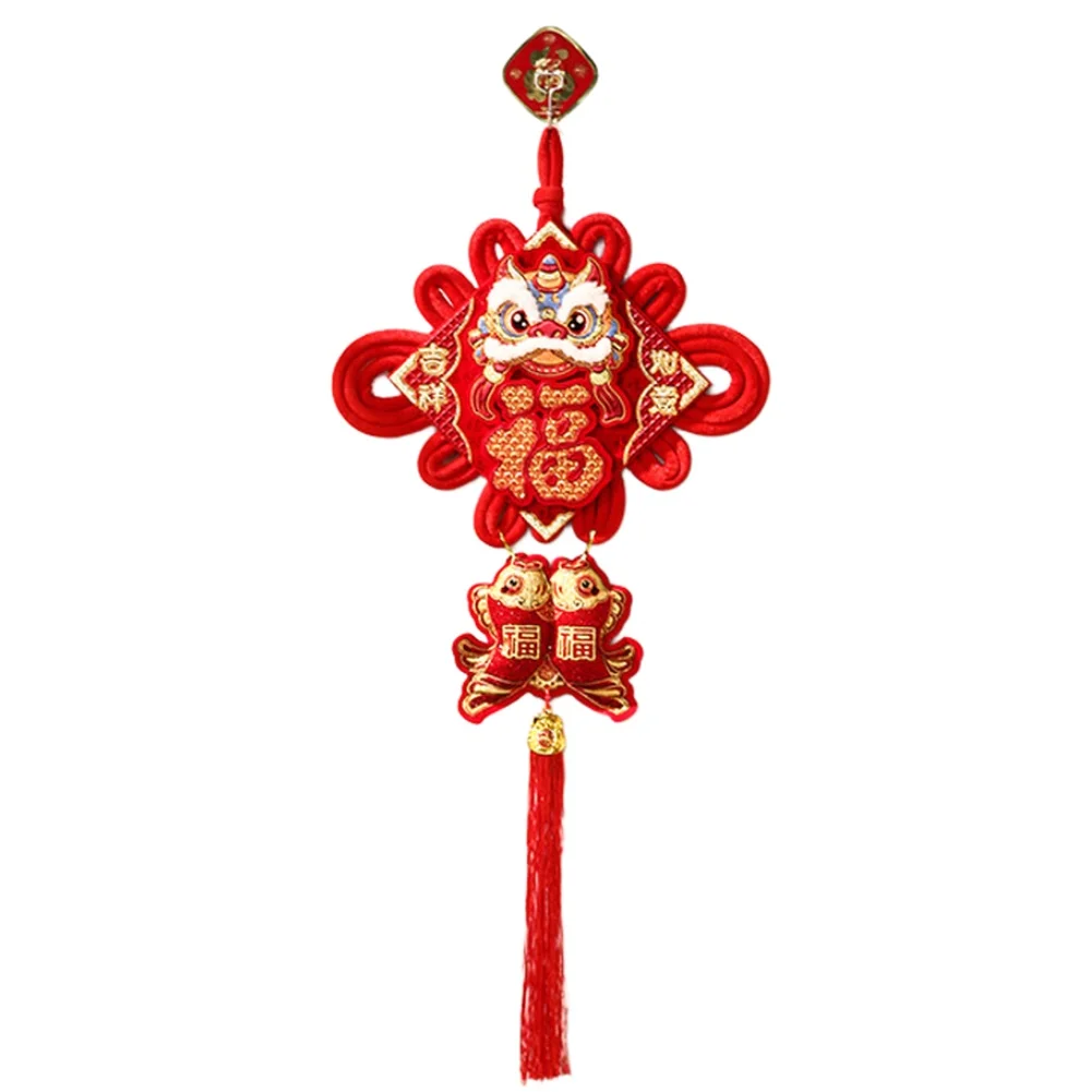 

Large Chinese Knot Tassel Decorative Hanging Ornament for Lunar New Year Home Wall Door Decor Red Flannel Material