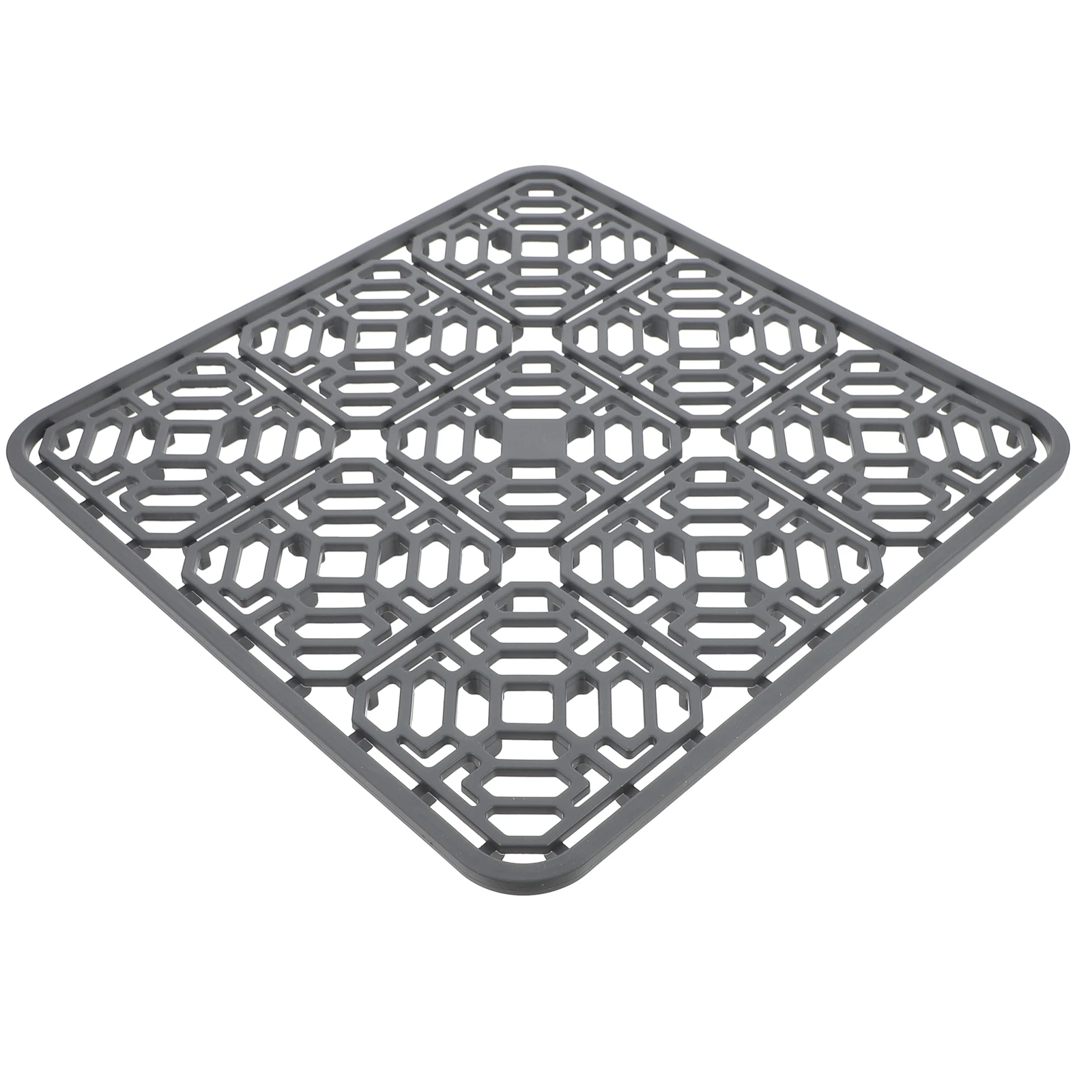 

Silicone Draining Mat Non Slip Kitchen Countertop Anti Skid Hollow Design Flexible Easy Clean Heat Protection