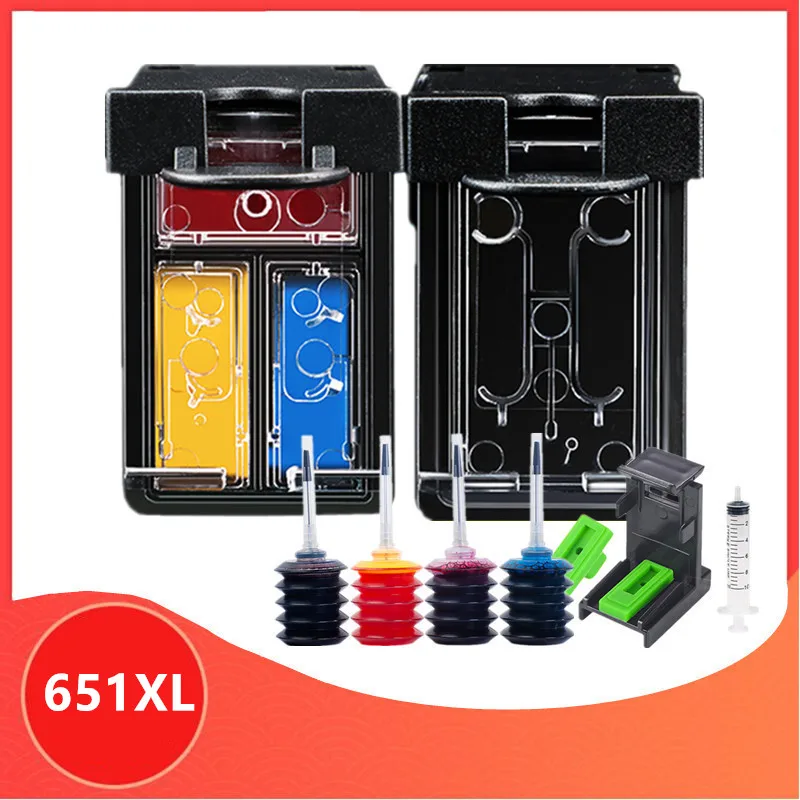 651XL Replacement Ink Cartridge for HP 651 XL HP651 Deskjet Ink Advantage 5575 5645 OfficeJet 202 202c 250 252 Printer