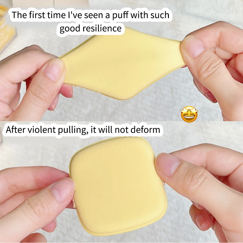 GECOMO 버터 비스킷 듀얼 유즈 쿠션 퍼프 - 부드럽고 매끄러운 마감으로 습식 또는 건식 사용에 적합한 벨벳 같은 부드러움